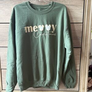 Merry Christmas Green Sweatshirt